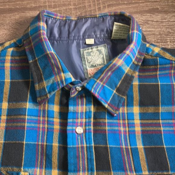 Mens Vintage XXL Outdoor Exchange Plaid Flannel - Picture 4 of 10